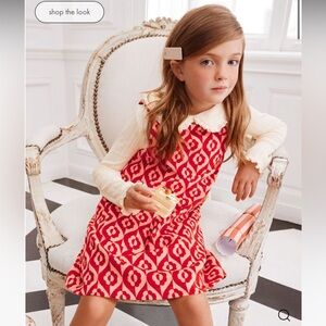 Hanna Andersson NWT Pink and Red Velvet Jumper with Pockets